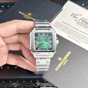 Cartier Santos WSSA0018 Replica Watch Green Dial BV Factory 39 (1)