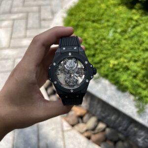 Hublot Big Bang Tourbillon Ceramic Black Replica Watch JB Factory 45mm (1)