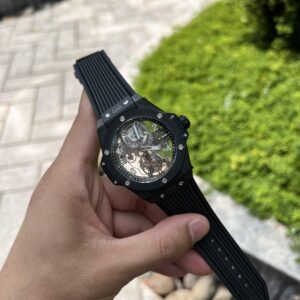 Hublot Big Bang Tourbillon Ceramic Black Replica Watch JB Factory 45mm (1)