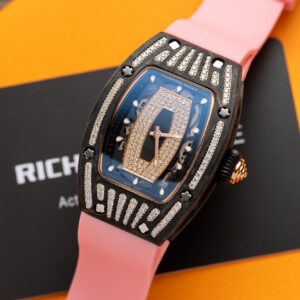 Richard Mille RM07-01 Carbon Pink Rubber Strap Replica Watch 32mm (1)