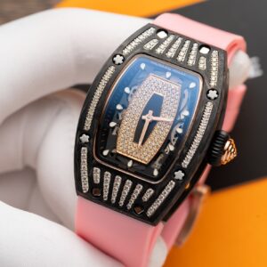 Richard Mille RM07-01 Carbon Pink Rubber Strap Replica Watch 32mm (1)