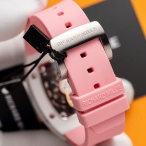 Richard Mille RM07-01 Ceramic Pink Rubber Strap Replica Watch 32mm (1)