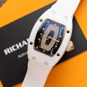 Richard Mille RM07-01 Ceramic White Color Black Dial Replica Watch 32mm (1)