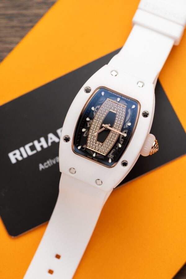 Richard Mille RM07-01 Ceramic White Color Black Dial Replica Watch 32mm (1)