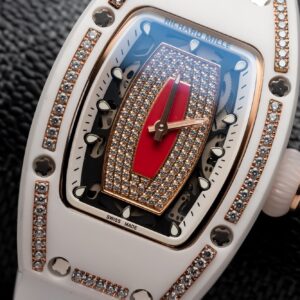 Richard Mille RM07-01 Ceramic White Color Diamonds Replica Watch 32mm (1)