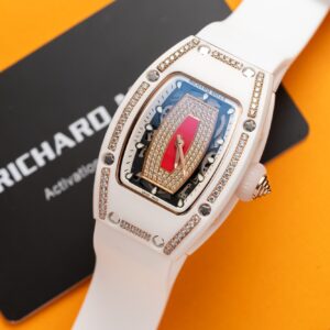 Richard Mille RM07-01 Ceramic White Color Diamonds Replica Watch 32mm (1)