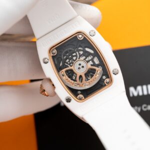 Richard Mille RM07-01 Ceramic White Color Diamonds Replica Watch 32mm (1)