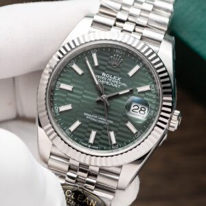 Rolex DateJust 126334 Mint Green Fluted Dial Replica Watch Clean Factory 41mm (1)