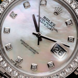 Rolex DateJust 126334 Mother Of Pearl Custom Moissanite Clean Factory 41mm (1)