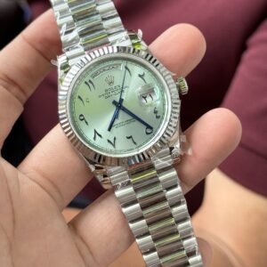 Rolex Day-Date Replica Watch Ice Blue Arabic Dial GM Factory Ver 2 40mm (6)