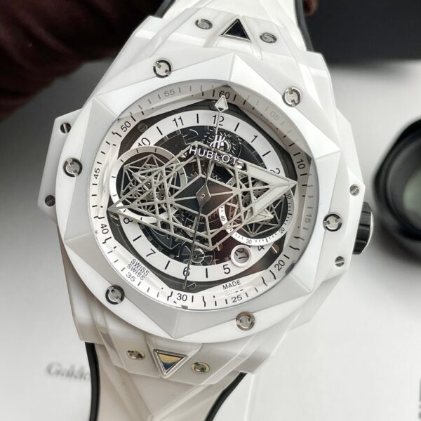 Hublot Big Bang Sang Bleu II Replica Watch Ceramic White 45mm (1)