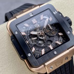 Hublot Square Bang Unico King Gold Ceramic Replica Watch BBF 42mm (8)