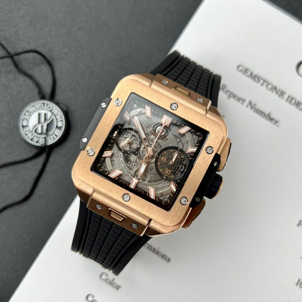 Hublot Square Bang Unico King Gold Replica Watch 42mm (1)