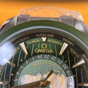 Omega Seamaster Aqua Terra Worldtimer Replica Watch Green Dial 43mm (1)