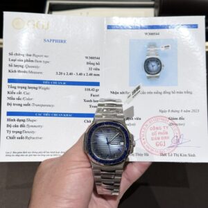 Patek Philippe Nautilus 5723 Synthentic Blue Sapphire Replica Watch 40mm (1)