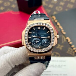 Patek Philippe Nautlus 5724R Gold Wrapped Custom Moissanite ZF Factory 40mm (2)