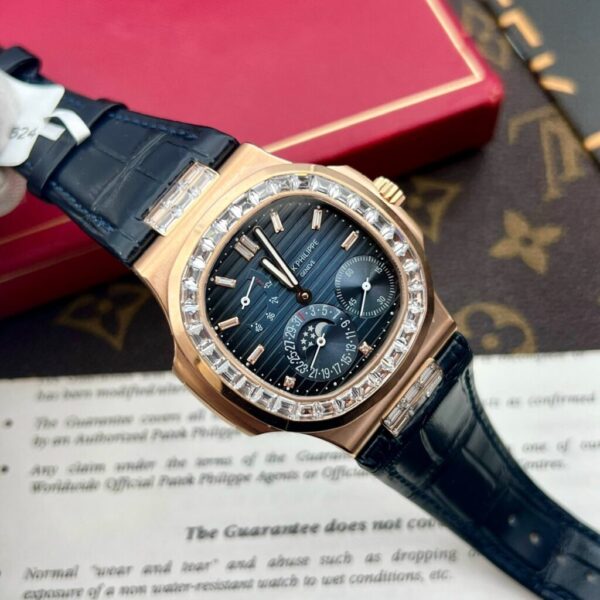 Patek Philippe Nautlus 5724R Gold Wrapped Custom Moissanite ZF Factory 40mm (2)