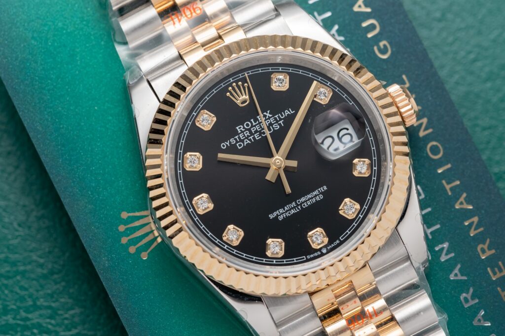 Rolex DateJust Gold Wrapped Mother Black Dial GM Factory 36mm (1)