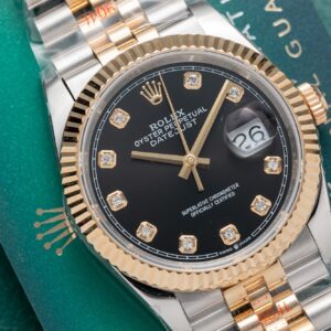 Rolex DateJust Gold Wrapped Mother Black Dial GM Factory 36mm (1)