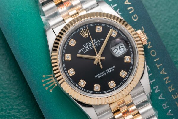 Rolex DateJust Gold Wrapped Mother Black Dial GM Factory 36mm (1)