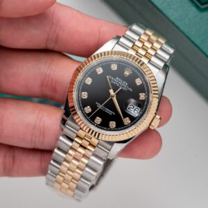 Rolex DateJust Gold Wrapped Mother Black Dial GM Factory 36mm (1)