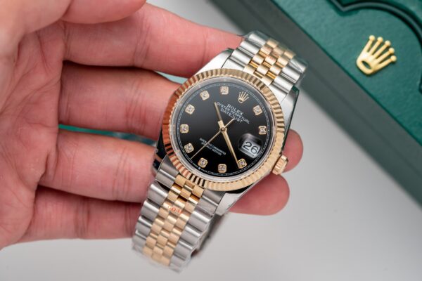 Rolex DateJust Gold Wrapped Mother Black Dial GM Factory 36mm (1)