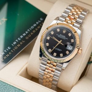 Rolex DateJust Gold Wrapped Mother Black Dial GM Factory 36mm (1)