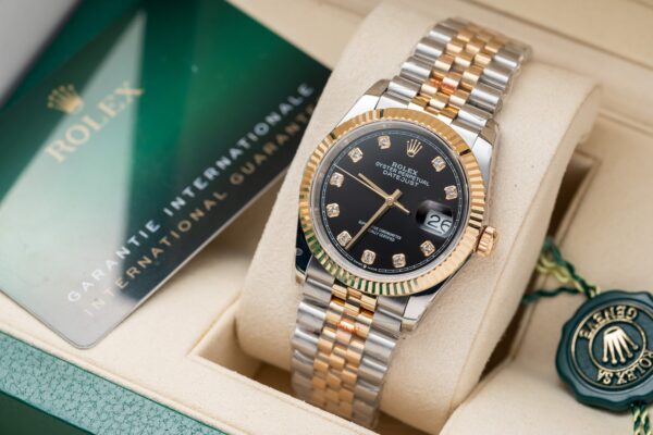 Rolex DateJust Gold Wrapped Mother Black Dial GM Factory 36mm (1)