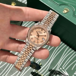 Rolex DateJust Replica Watch Diamonds Demi Rose Gold 31mm (1)