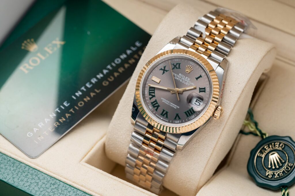 Rolex DateJust Replica Watch Gold Wrapped Wimbledon Dial 36mm (8)