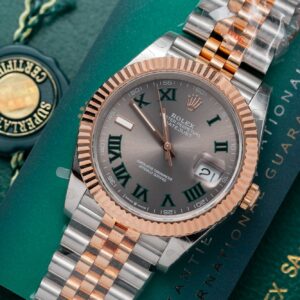 Rolex DateJust Replica Watch Rose Gold Wrapped Wimbledon Dial 36mm (13)