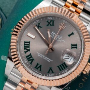 Rolex DateJust Replica Watch Rose Gold Wrapped Wimbledon Dial 36mm (13)