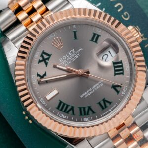 Rolex DateJust Replica Watch Rose Gold Wrapped Wimbledon Dial 36mm (13)