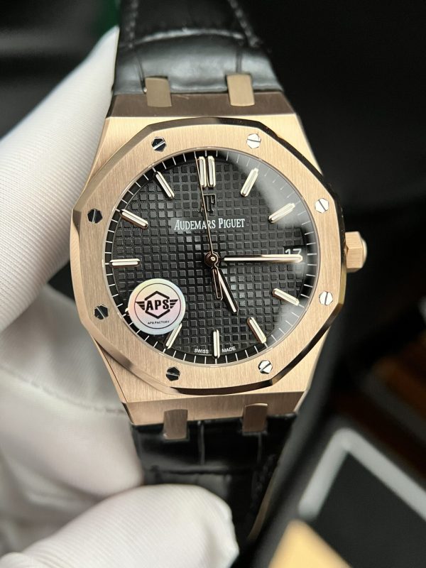 Audemars Piguet Royal Oak 15500OR Leather Strap APS Factory Replica Watch 41mm (1)