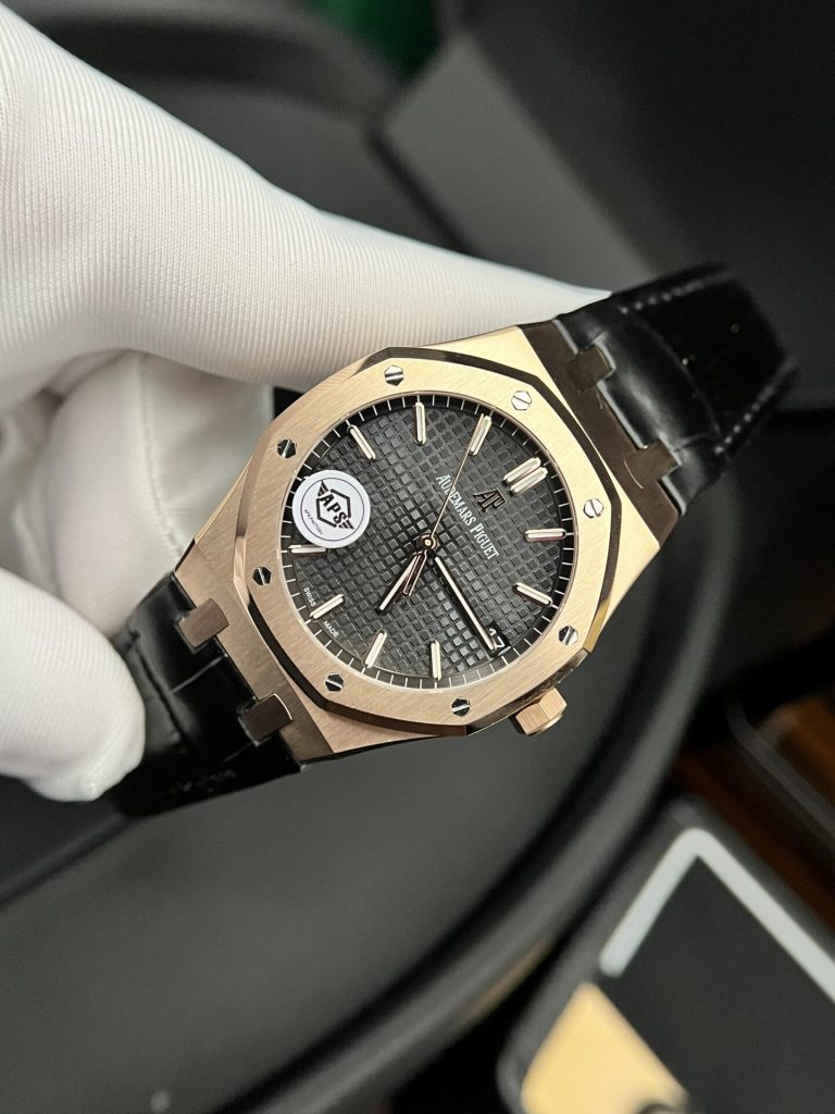 Audemars Piguet Royal Oak 15500OR Leather Strap APS Factory Replica Watch 41mm (1)