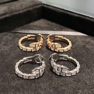 BVLGari Ring Customs 18K Gold with Diamonds Like Auth