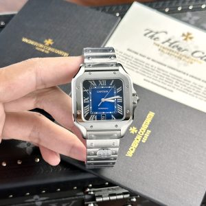 Cartier Santos Replica Watches WSSA0013 Blue Dial BV Factory 39 (3)