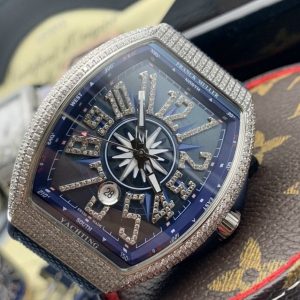 Franck Muller Replica Watch V45 SC DT ABF Factory Blue Diamonds 45mm (1)