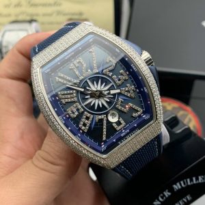 Franck Muller Replica Watch V45 SC DT ABF Factory Blue Diamonds 45mm (1)