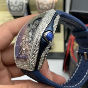 Franck Muller Replica Watch V45 SC DT ABF Factory Blue Diamonds 45mm (1)