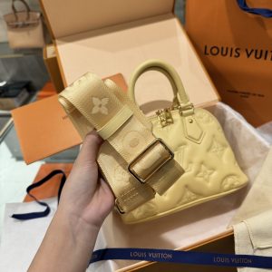 Louis Vuitton Alma BB Replica Handbags Yellow Color