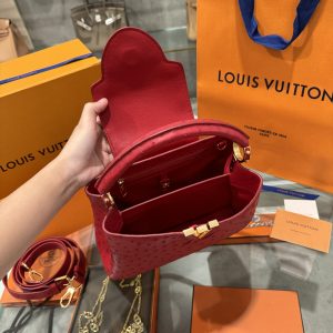 Louis Vuitton Capucines Imported Ostrich Leather Replica Handbags (6)