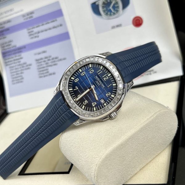 Patek Philippe Aquanaut 5168G Customs Moissanite Diamonds Baguette