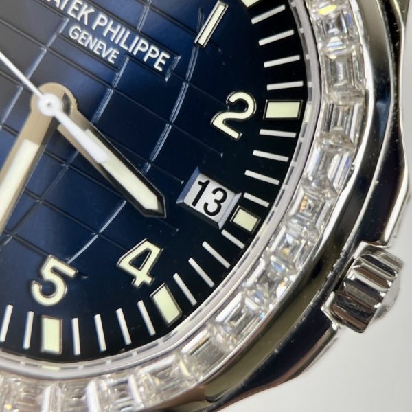 Patek Philippe Aquanaut 5168G Customs Moissanite Diamonds Baguette