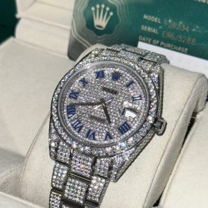 Rolex DateJust 126334 Custom Moissanite Diamonds Iced Out Watch