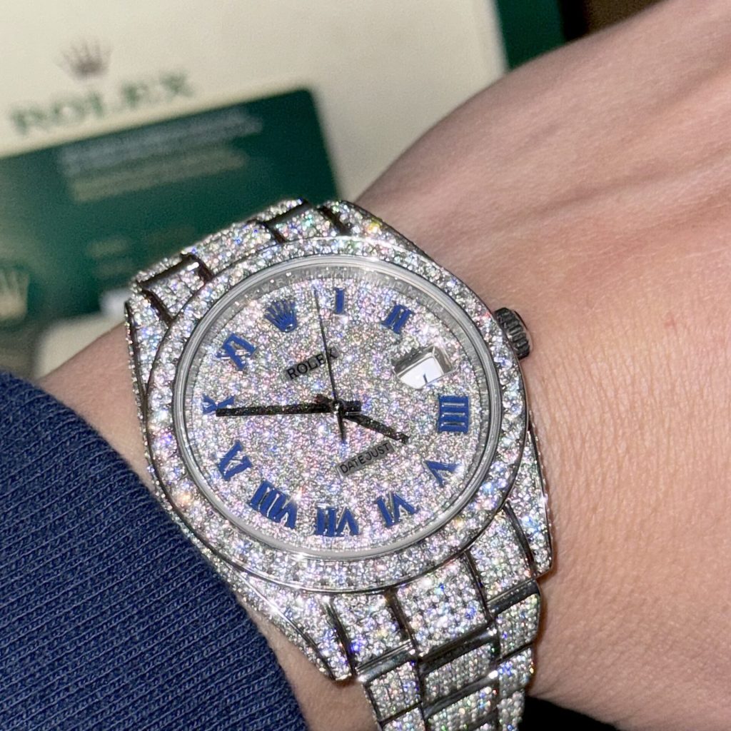 Rolex DateJust 126334 Custom Moissanite Diamonds Iced Out Watch