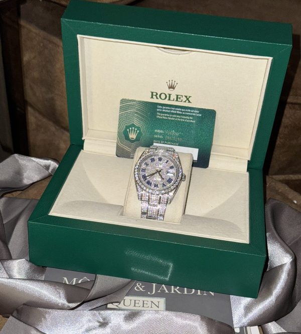 Rolex DateJust 126334 Custom Moissanite Diamonds Iced Out Watch