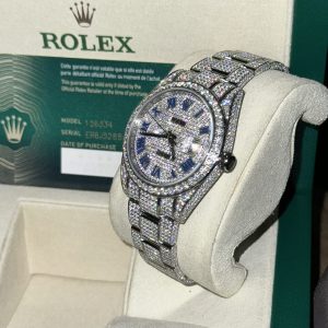 Rolex DateJust 126334 Custom Moissanite Diamonds Iced Out Watch