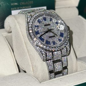 Rolex DateJust 126334 Custom Moissanite Diamonds Iced Out Watch
