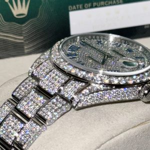 Rolex DateJust 126334 Custom Moissanite Diamonds Iced Out Watch